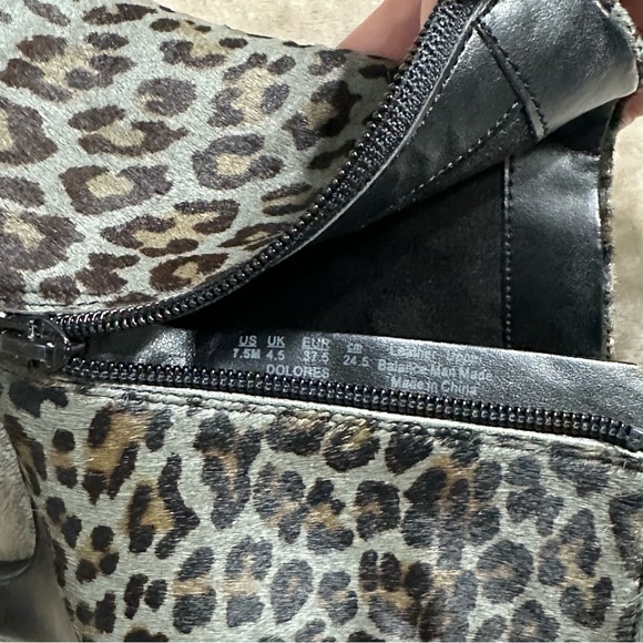 Preston & York Delores Gray Blue Leopard Print Ankle Boots Size 7.5 - Picture 13 of 14